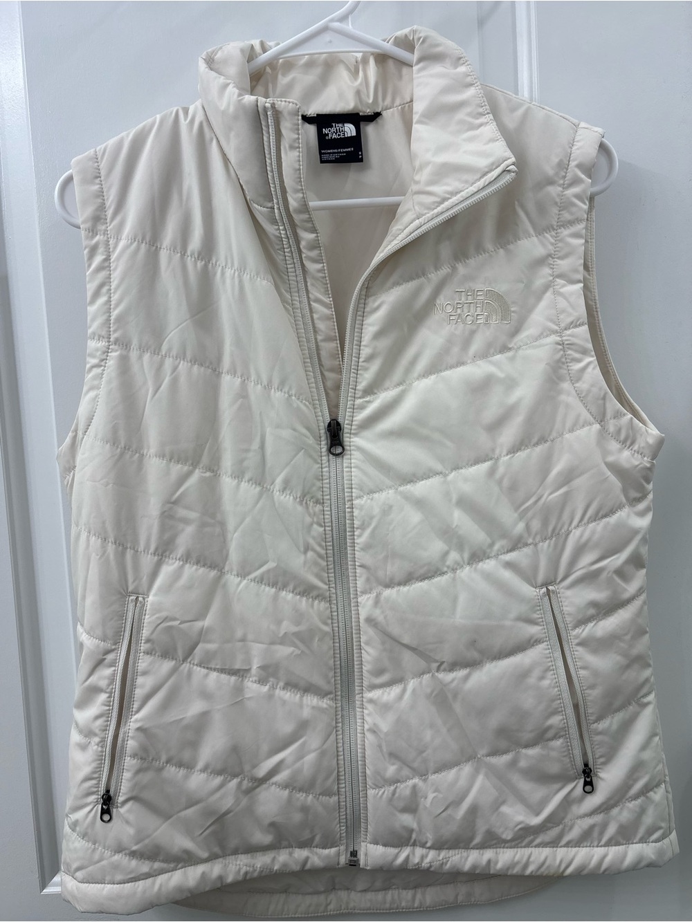 North face white vest women’s